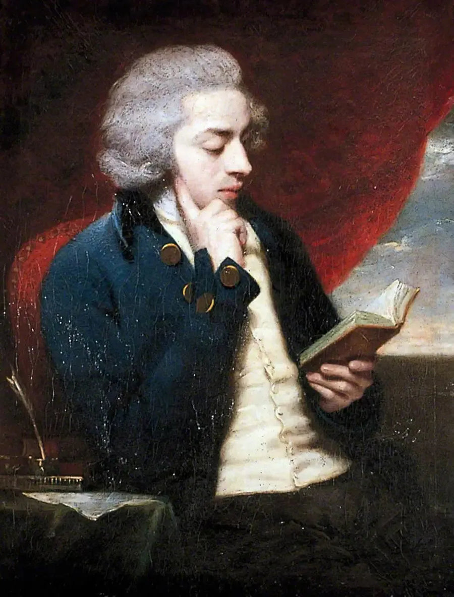 Porträtt av en ung gentleman som läser (kanske William Beckford) - Joshua Reynolds