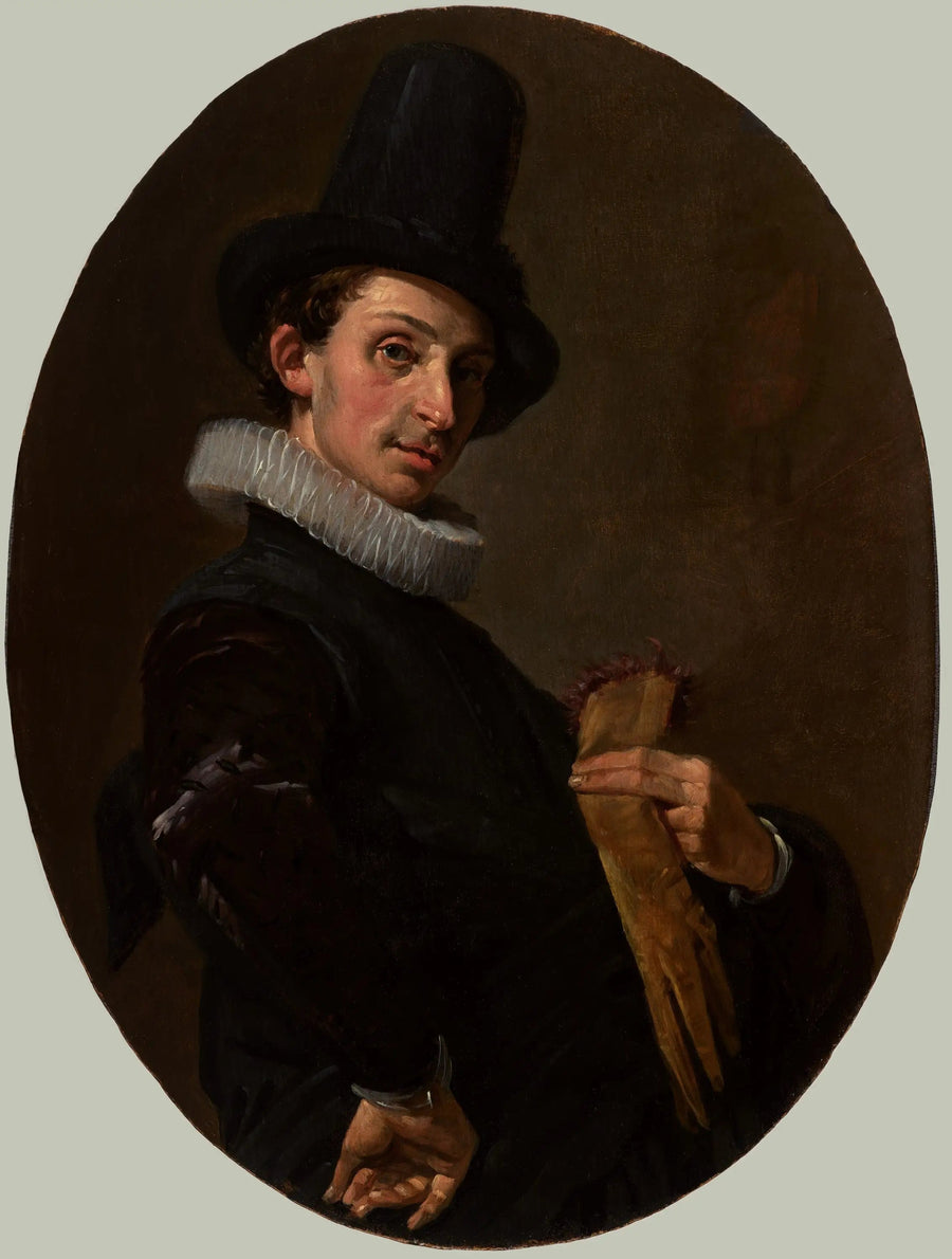 Porträtt av en ung man med handskar - Frans Hals