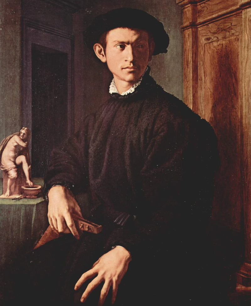 Porträtt av en ung man med luth - Bronzino