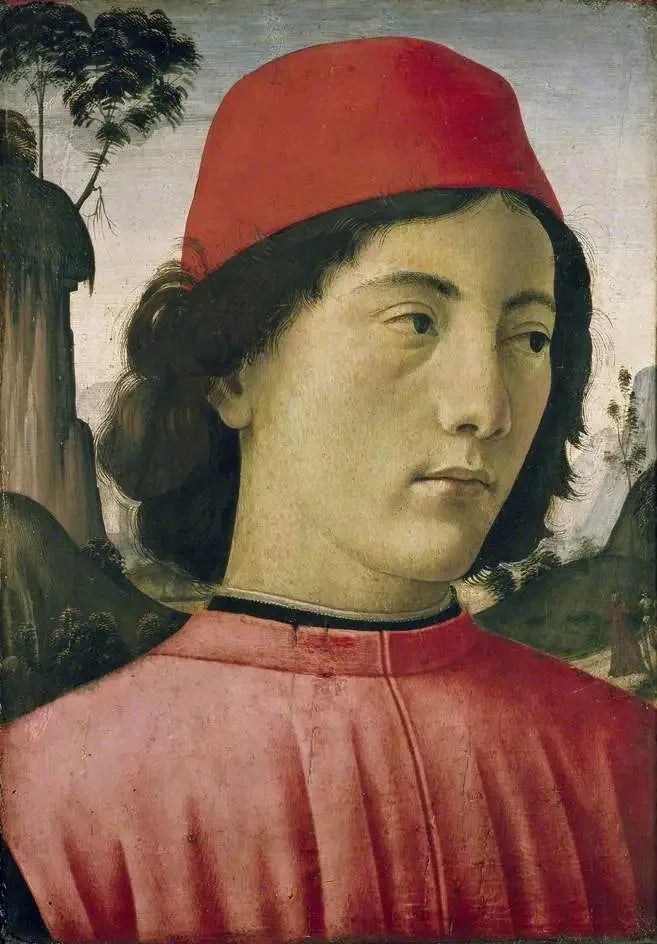 Porträtt av en ung man - Domenico Ghirlandaio