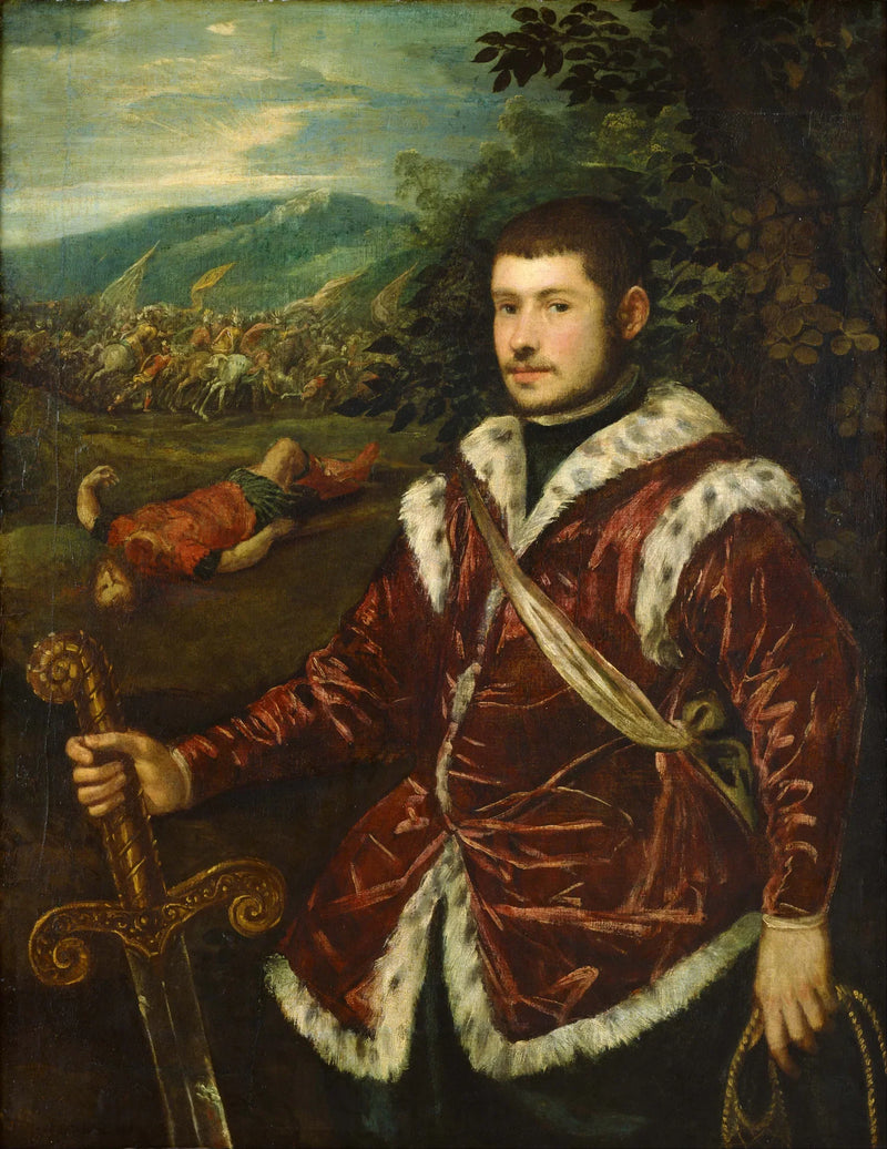 Porträtt av en ung man i David - Jacopo Tintoretto