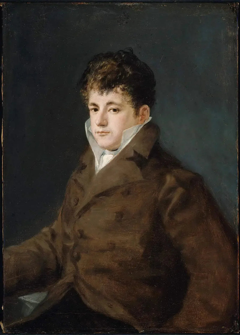 Porträtt av en ung man i brunt, kanske Javier Goya - Francisco de Goya