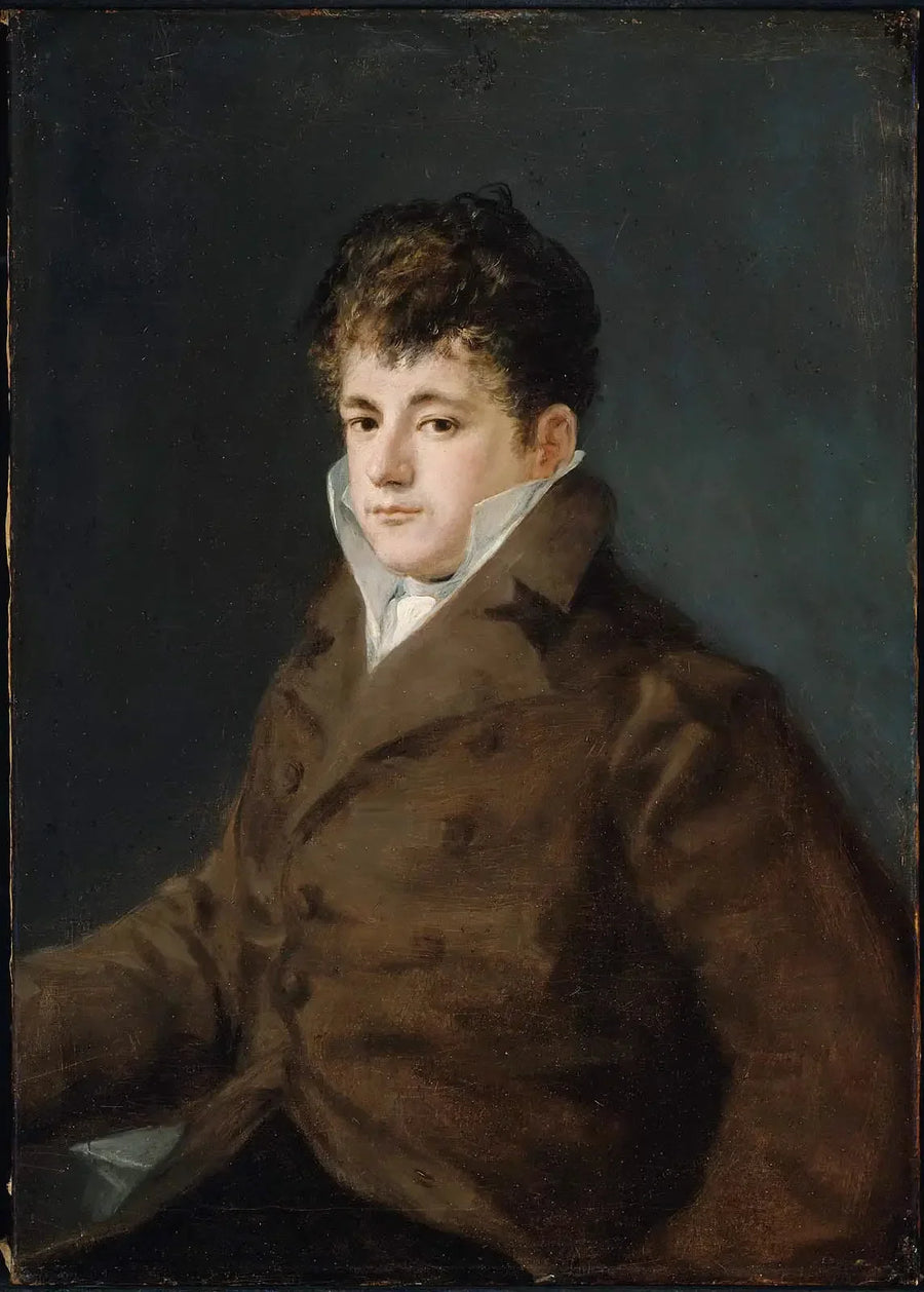 Porträtt av en ung man i brunt, kanske Javier Goya - Francisco de Goya