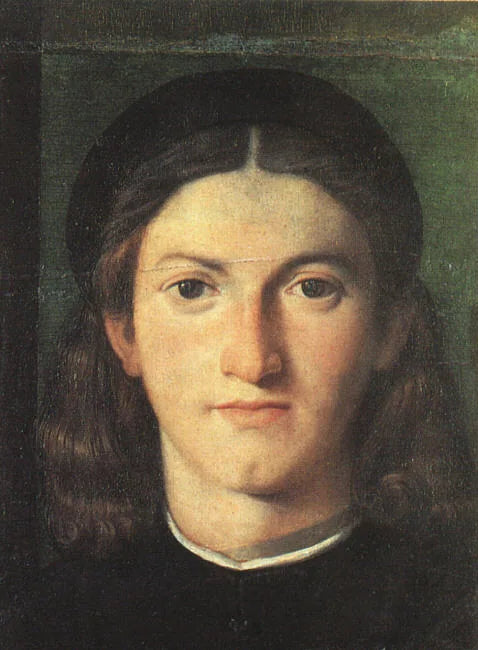porträtt av en ung man - Lorenzo Lotto
