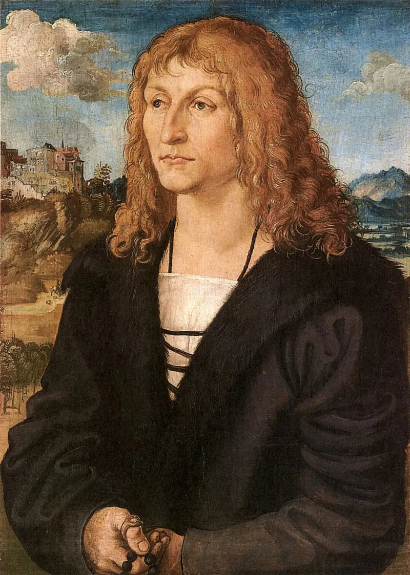 Porträtt av en ung man med nära rakad - Lucas Cranach den äldre