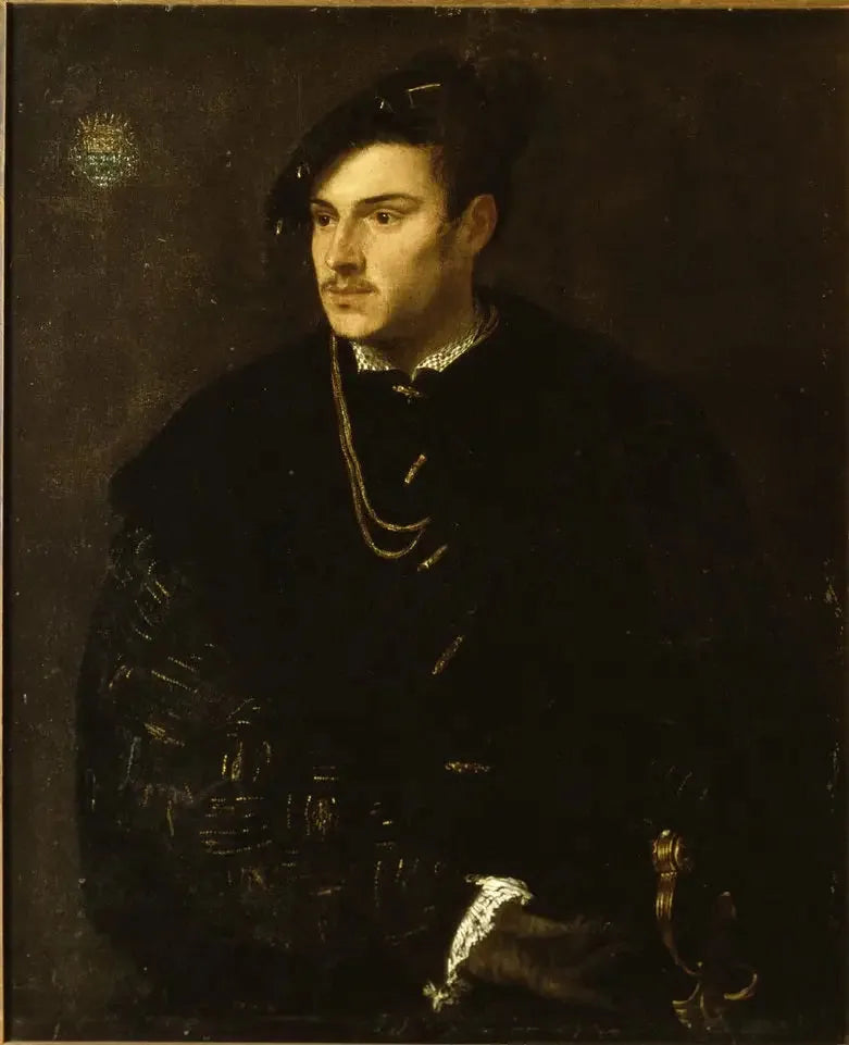 Porträtt av en medlem av Farnese-huset - Titian
