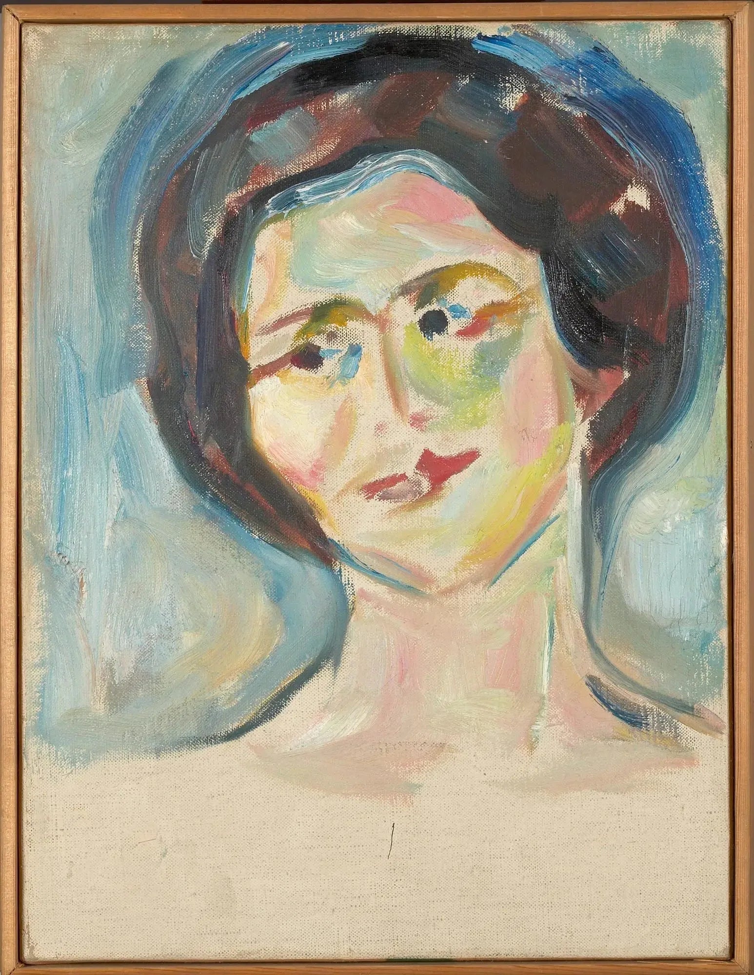 Portrait d'un modèle - Edvard Munch image 1 reproduction de peinture à l’huile