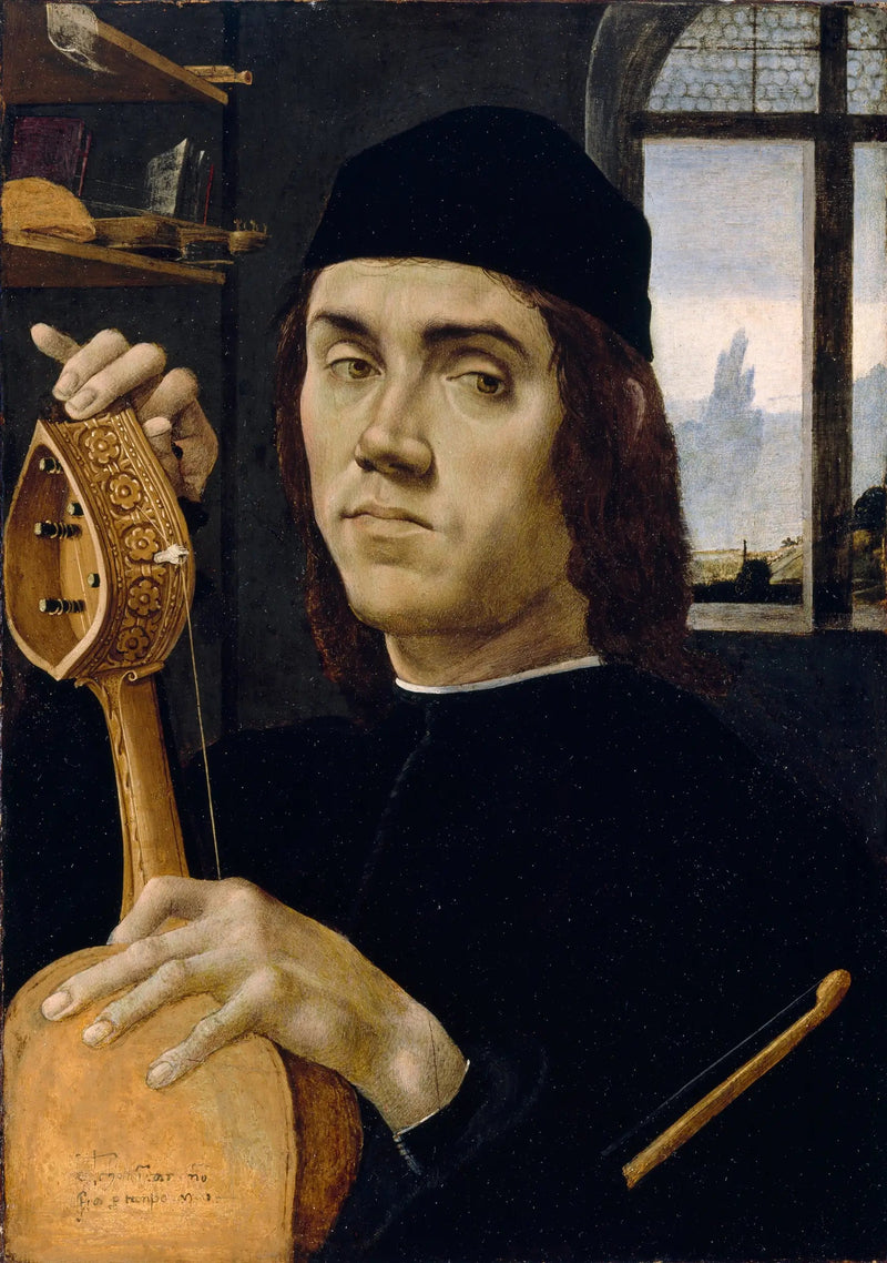 Porträtt av en musiker - Filippino Lippi