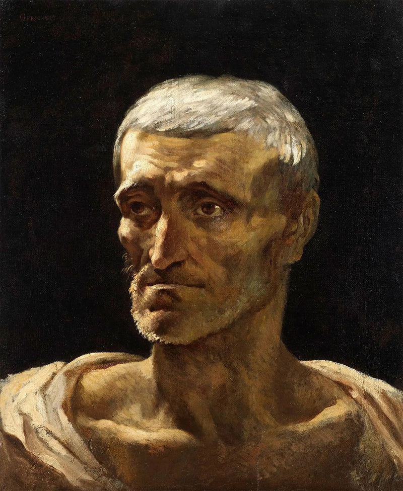 Porträtt av en skeppsbruten - Théodore Géricault