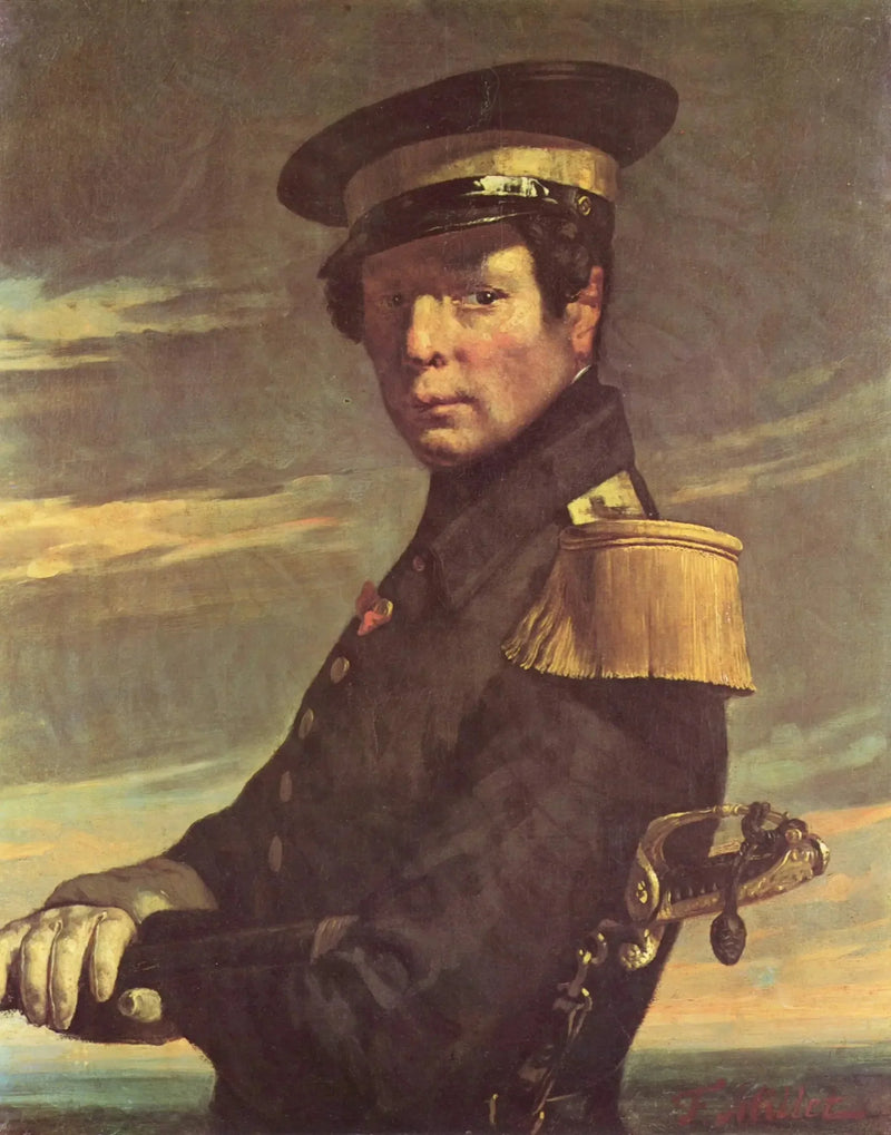 Porträtt av en marinofficer - Jean-François Millet