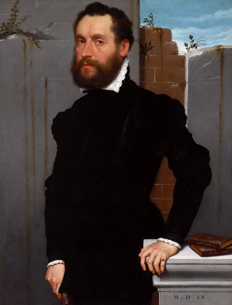 Porträtt av en okänd poet. - Giovanni Battista Moroni