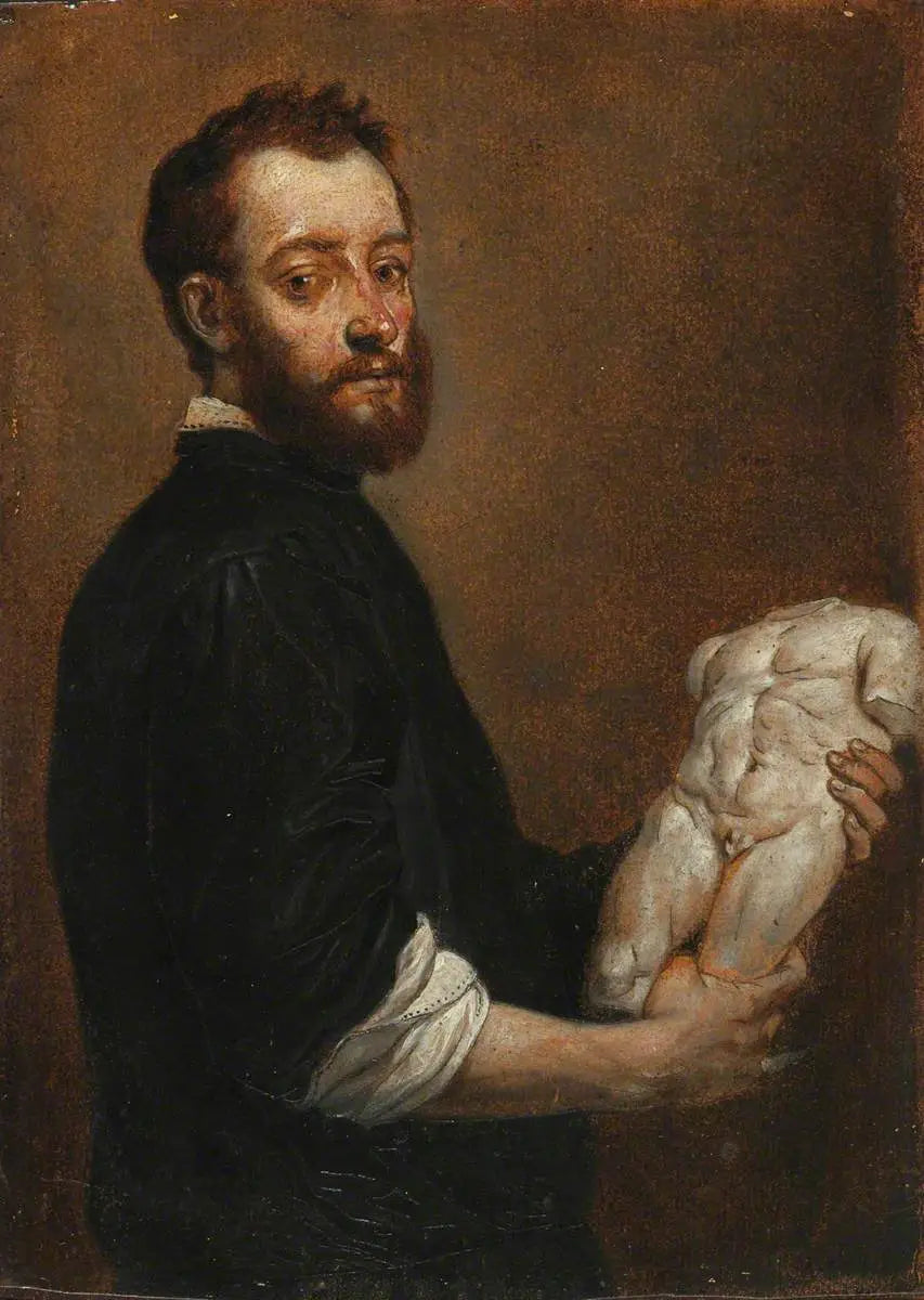 Porträtt av en skulptör (Allesandro Vittoria) (efter Giovanni Battista Moroni) - David Teniers den yngre