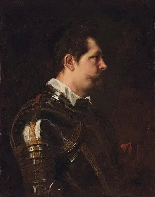 Porträtt av en okänd italiensk soldat - Antoine van Dyck