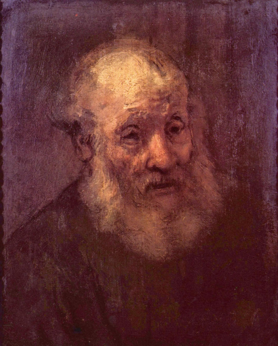 Porträtt av en gammal skäggig man - Rembrandt