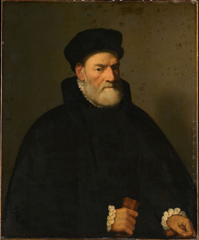Porträtt av en gammal man, troligen Vercellino Olivazzi, senator från Bergamo - Giovanni Battista Moroni