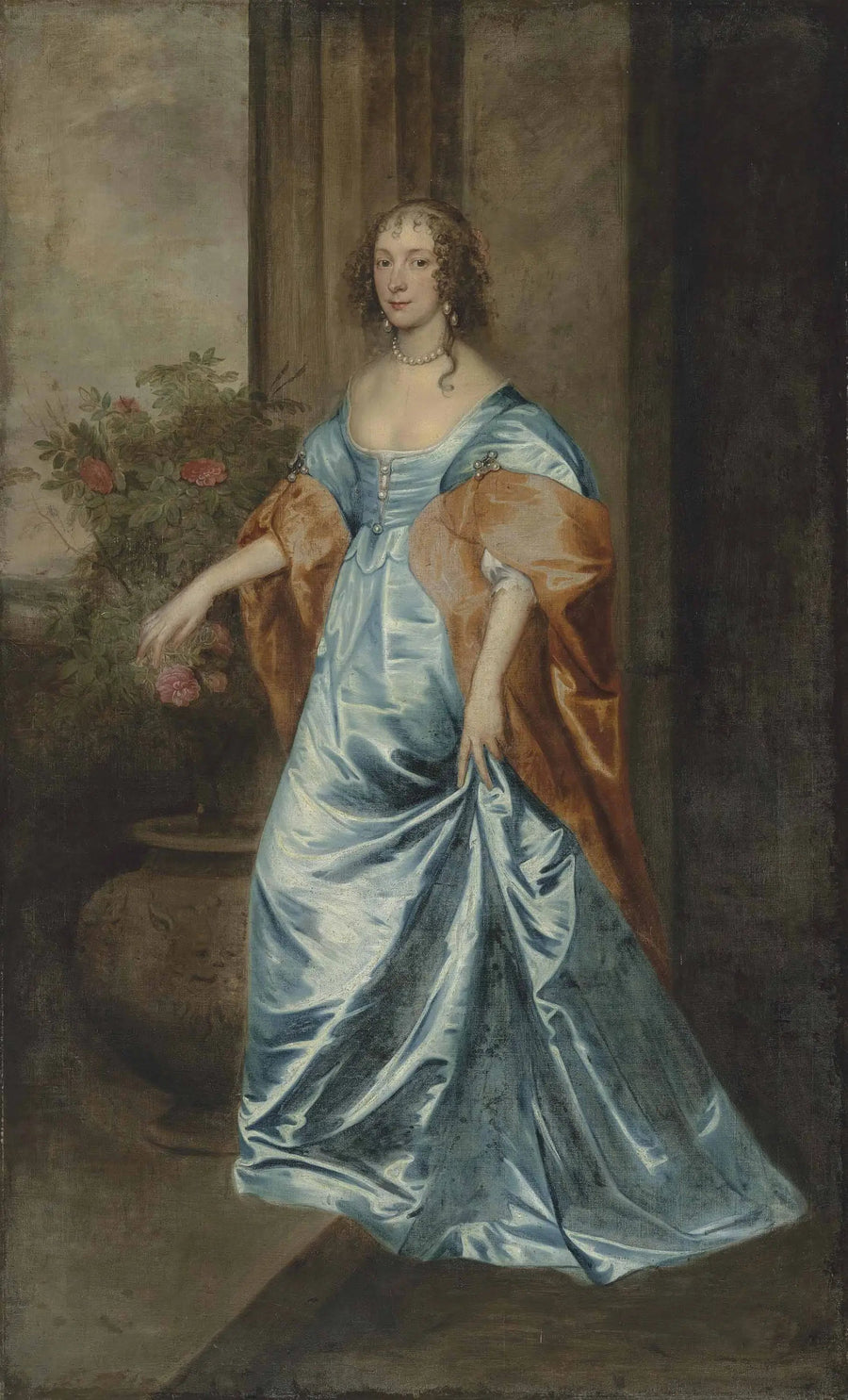Porträtt av en dam - Antoine van Dyck