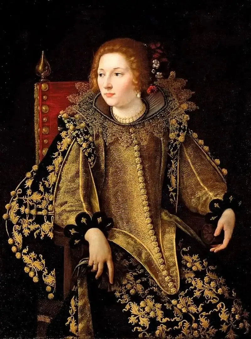 Porträtt av en sittande dam (senora Caterina Savelli?) - Artemisia Gentileschi
