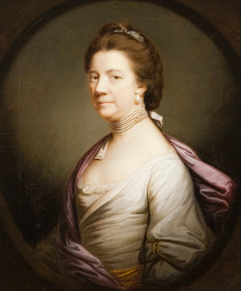 Porträtt av en dam i vitt - Joshua Reynolds