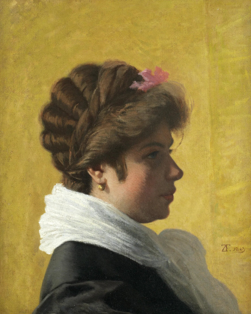 Porträtt av en dam - Federico Zandomeneghi