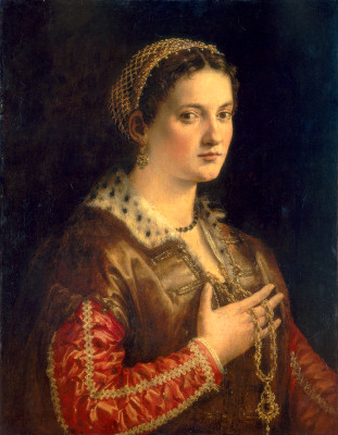 Porträtt av en dam - Francesco Salviati