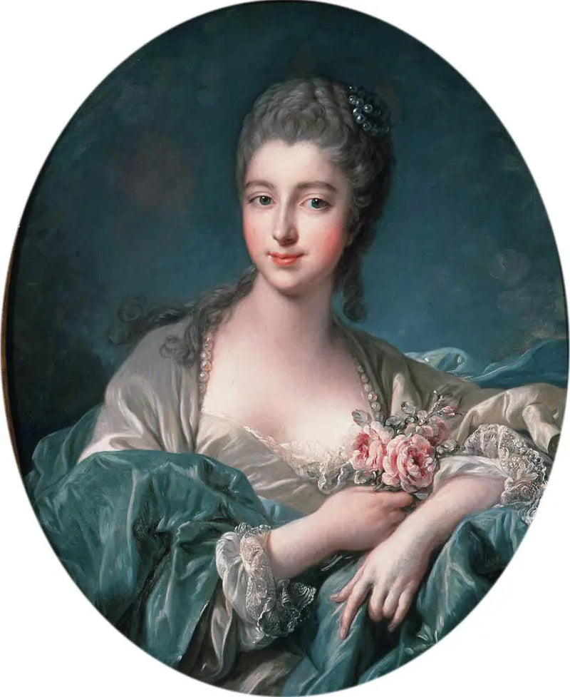 Porträtt av en dam - François Boucher