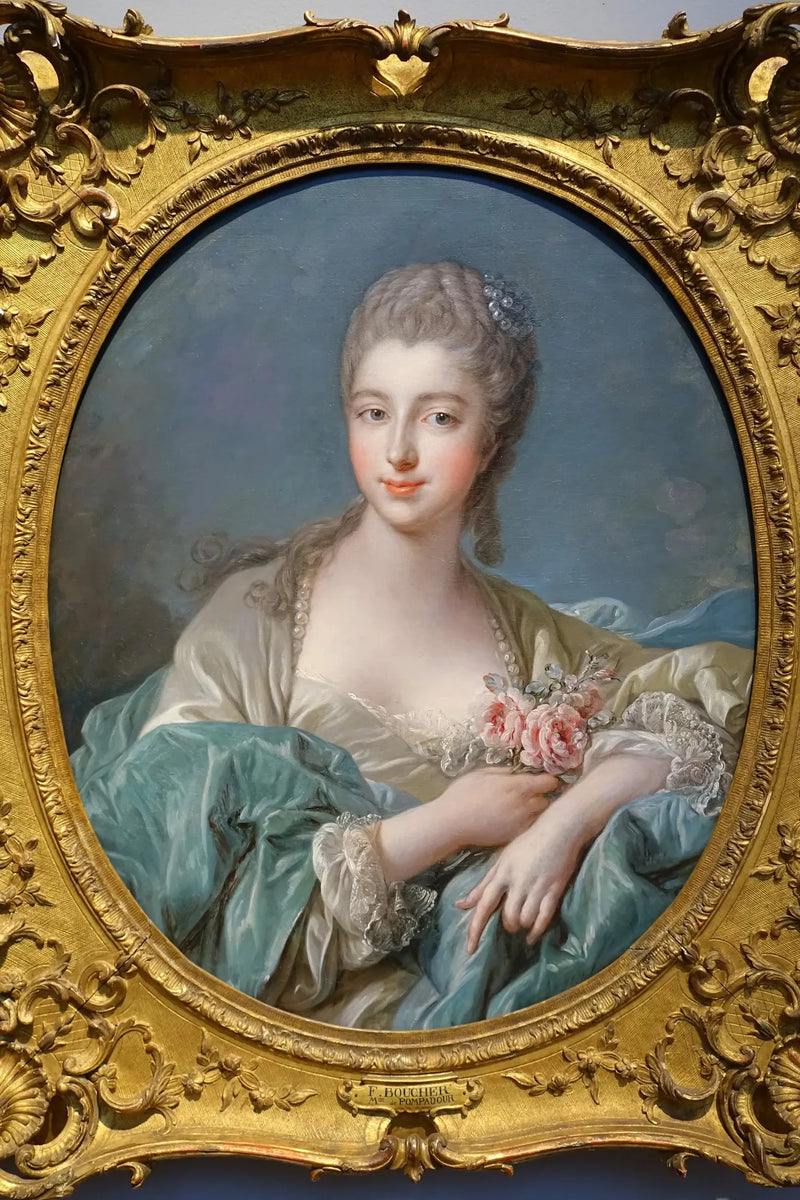 Porträtt av en dam - François Boucher