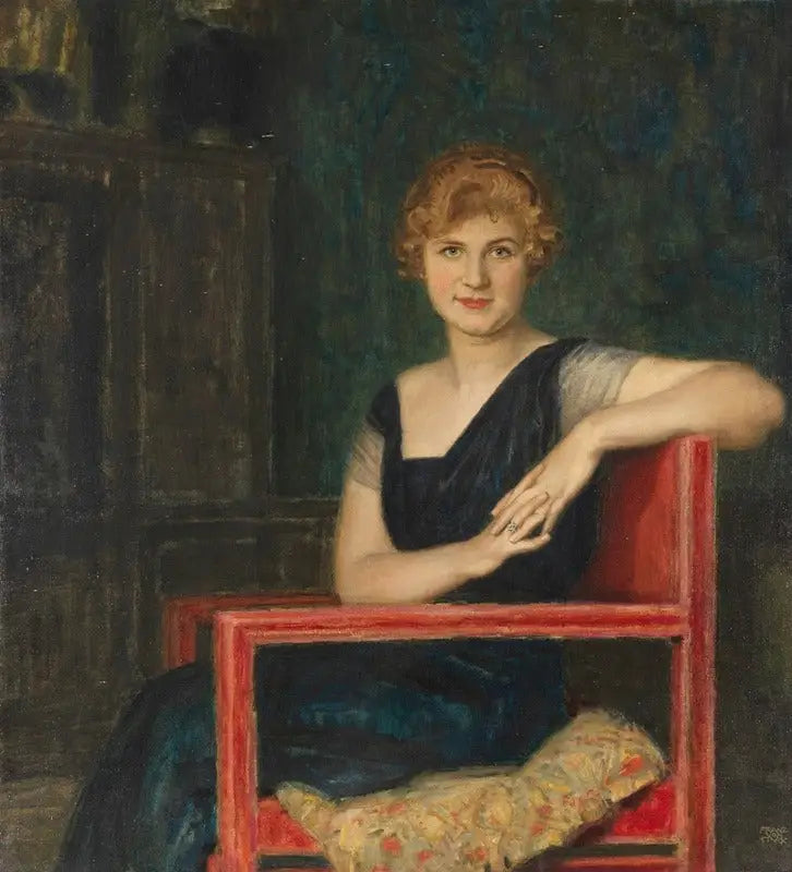 Porträtt av en dam - Franz Von Stuck