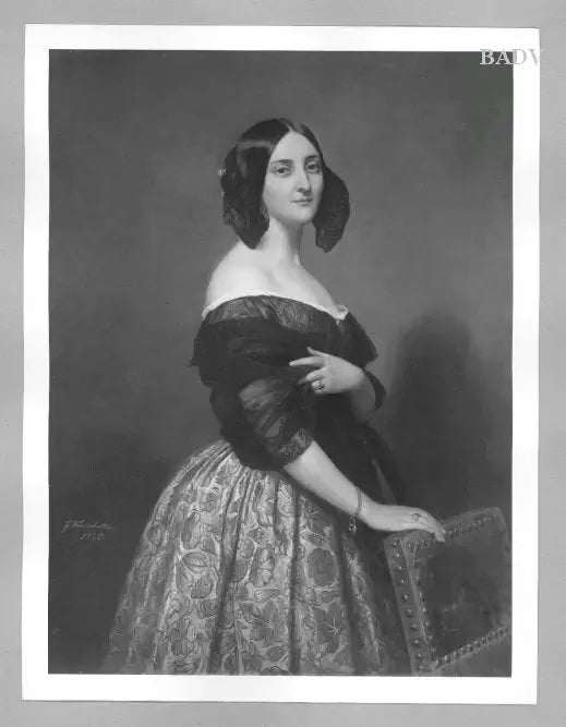Porträtt av en dam - Franz Xaver Winterhalter