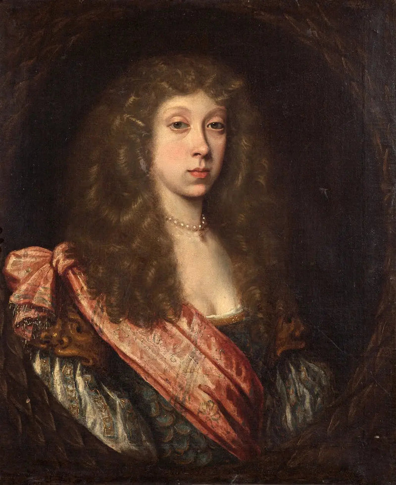 Porträtt av en okänd dam i maskeradkostym - Pierre Mignard