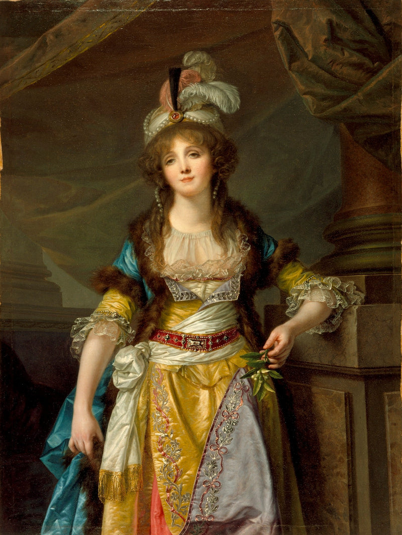 Porträtt av en dam - Jean-Baptiste Greuze