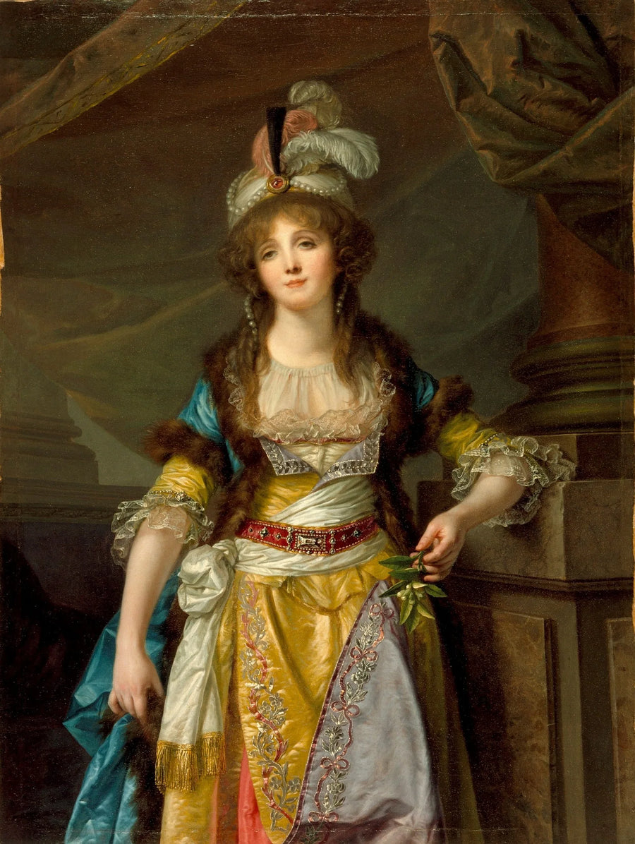 Porträtt av en dam - Jean-Baptiste Greuze