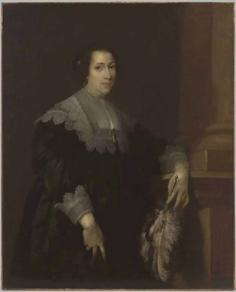 Porträtt av en dam (kanske Lady Philadelphia Wharton) - Antoine van Dyck