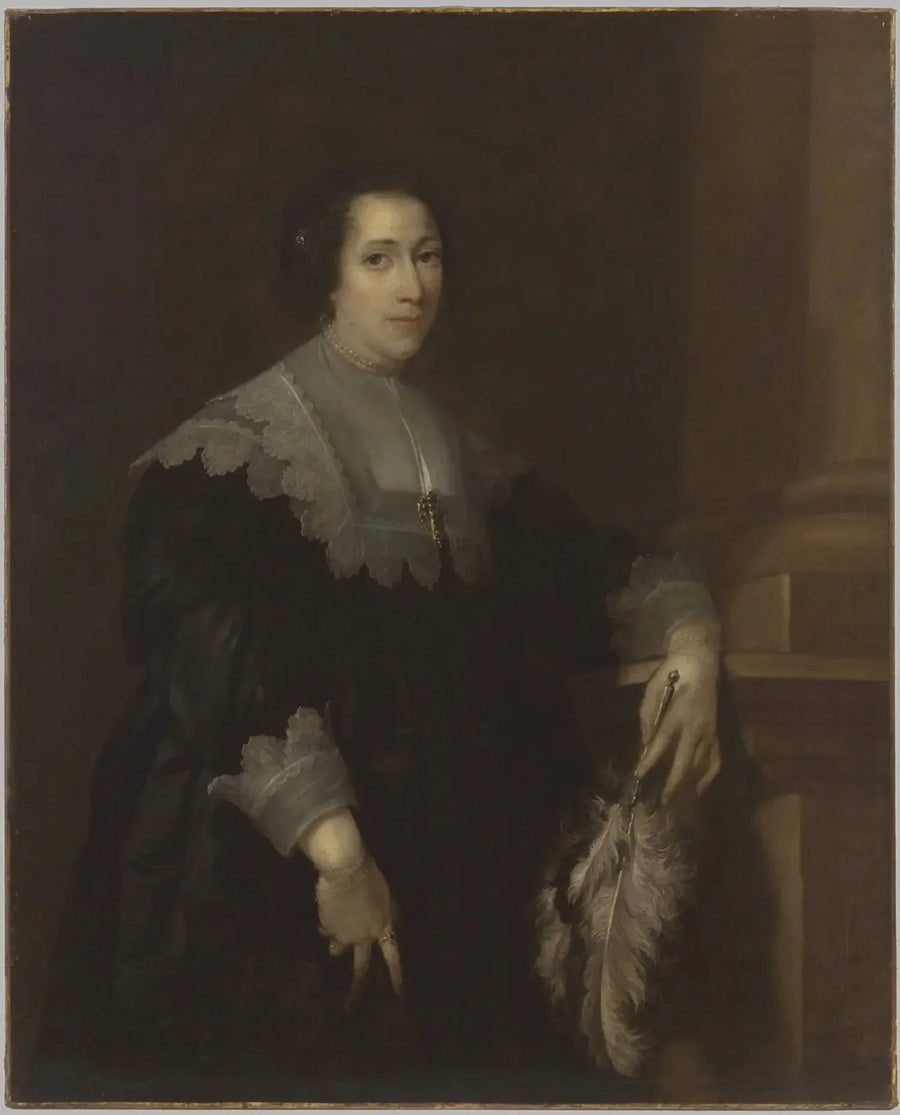 Porträtt av en dam (kanske Lady Philadelphia Wharton) - Antoine van Dyck