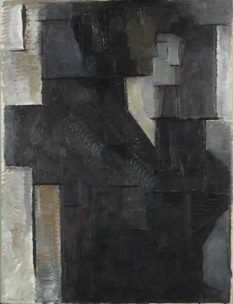 Porträtt av en dam - Piet Mondrian