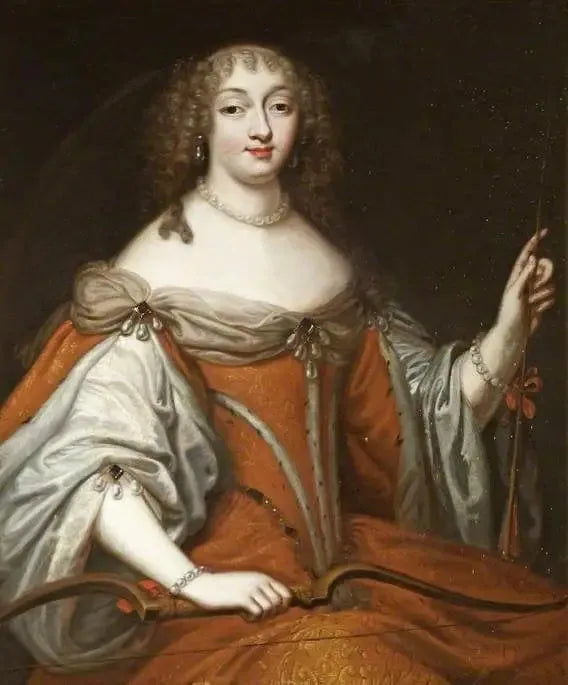 Porträtt av en dam (förmodligen Henrietta Anne Stuart, 1644–1670, hertiginna av Orléans eller Marie Mancini, 1646–1714, prinsessa Colonna) - Pierre Mignard