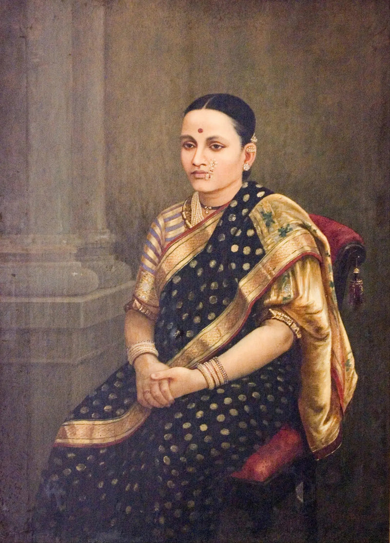 Porträtt av en dam - Ravi Varmâ