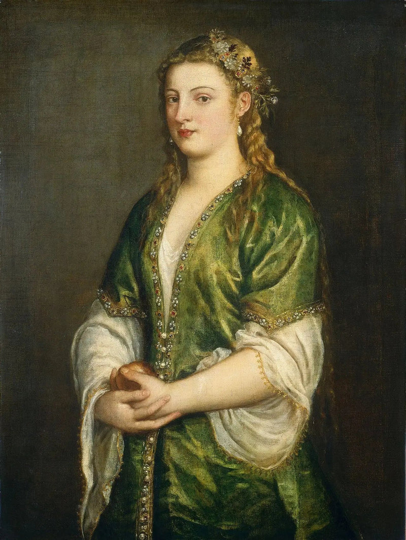 Porträtt av en dam - Titian