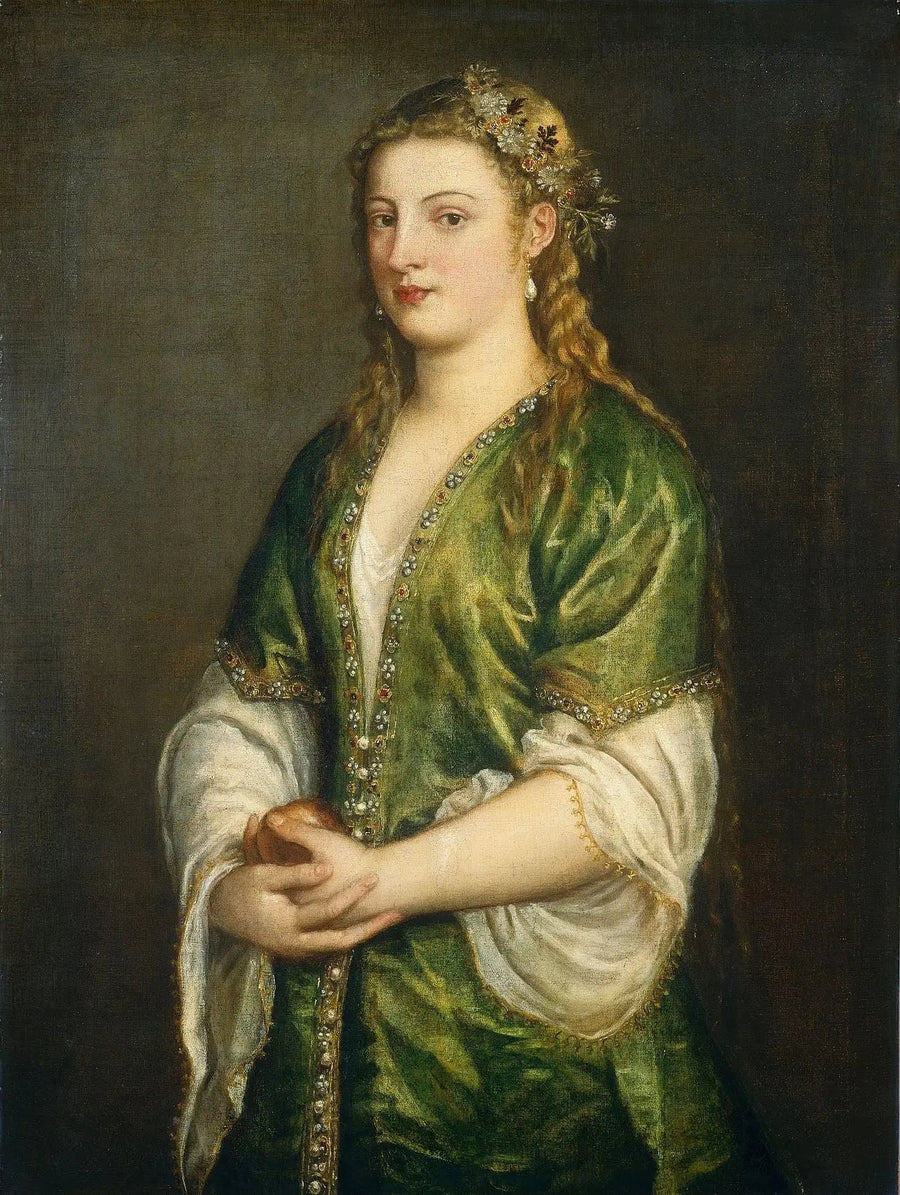 Porträtt av en dam - Titian