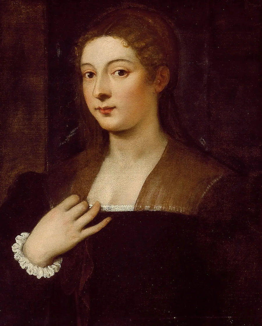 Porträtt av en dam - Titian