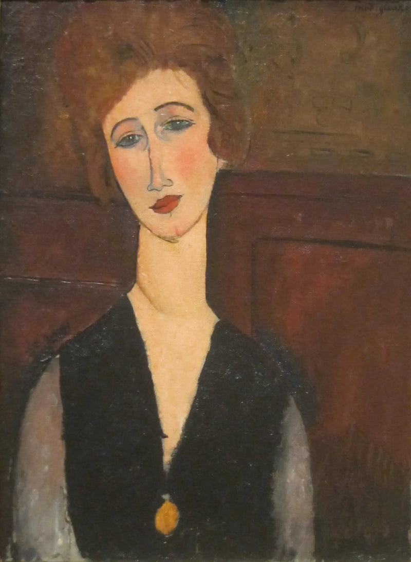 Porträtt av en kvinna - Amedeo Modigliani