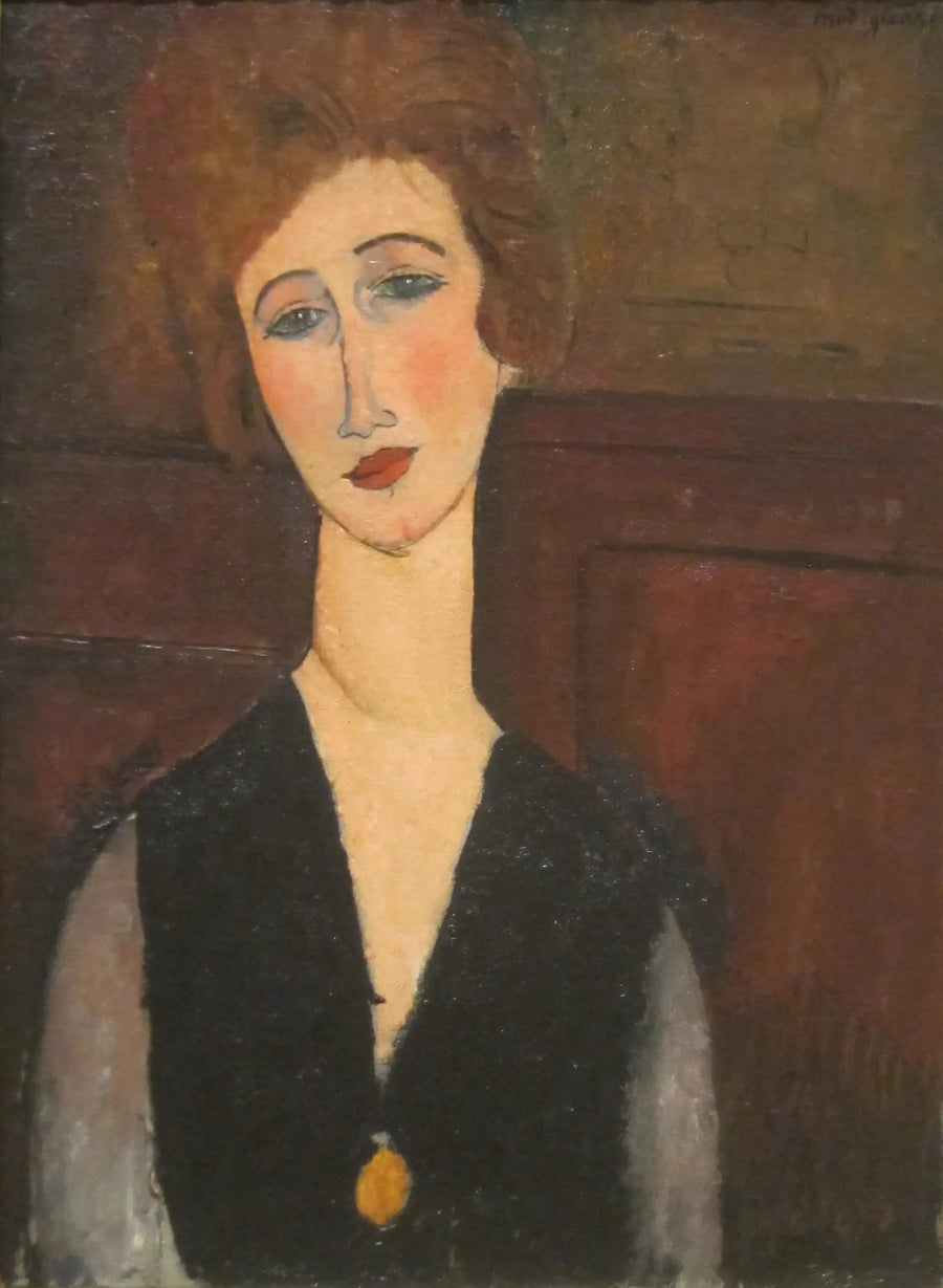 Porträtt av en kvinna - Amedeo Modigliani