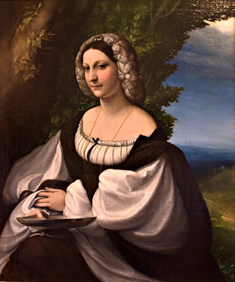 Porträtt av en kvinna - Antonio da Correggio