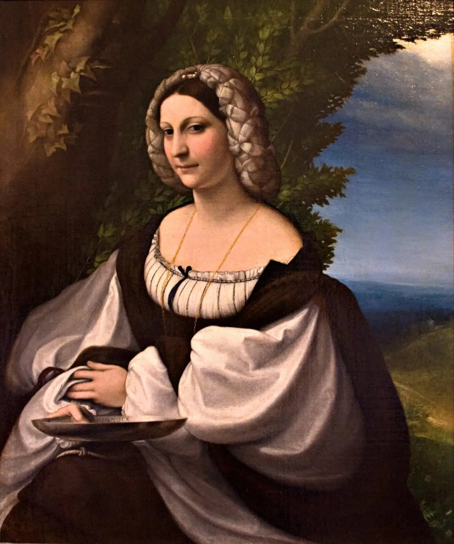 Porträtt av en kvinna - Antonio da Correggio