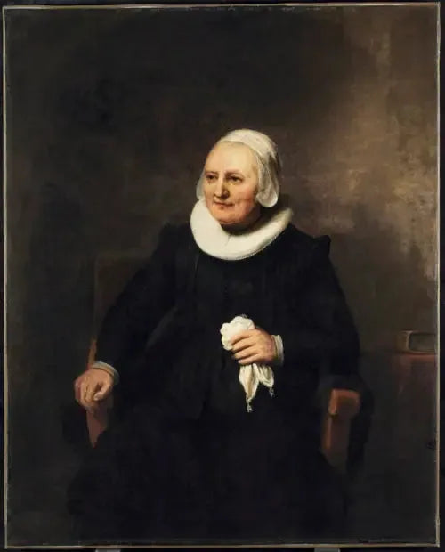 Porträtt av en sittande kvinna med en näsduk - Rembrandt