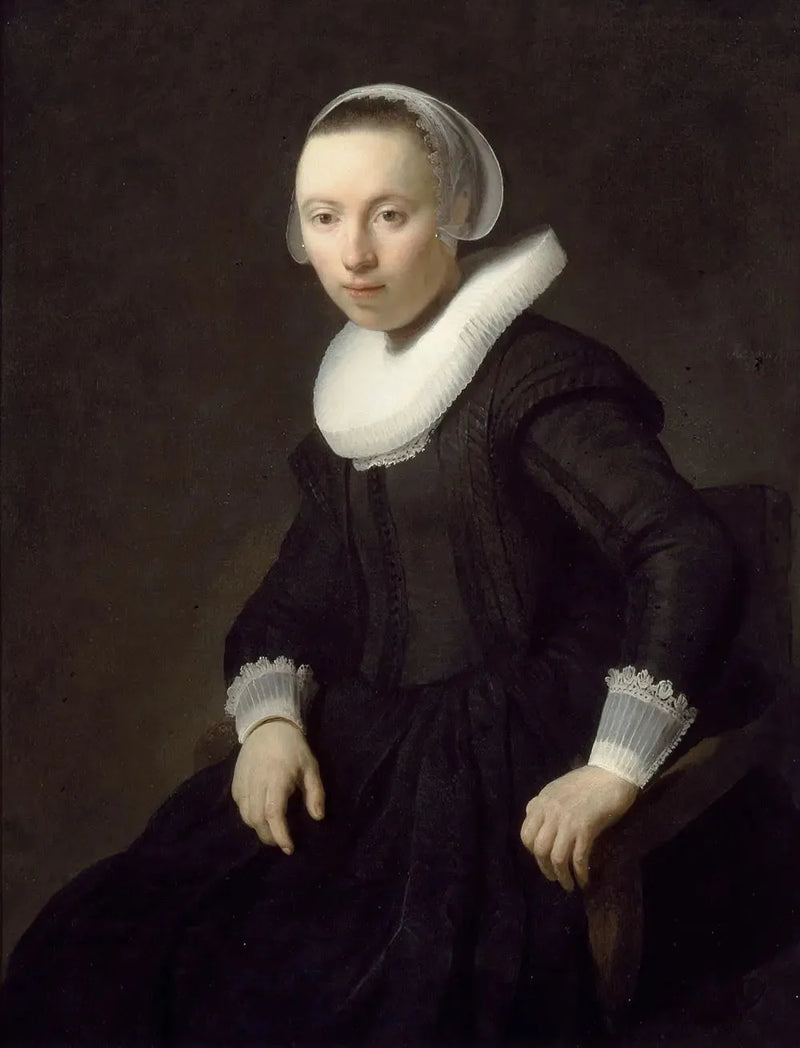 Porträtt av en sittande kvinna - Rembrandt