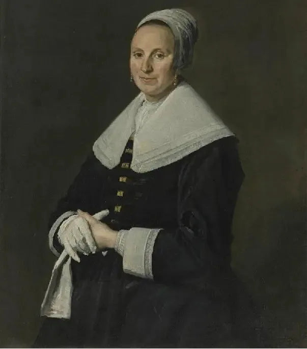 Porträtt av en kvinna med handskar - Frans Hals