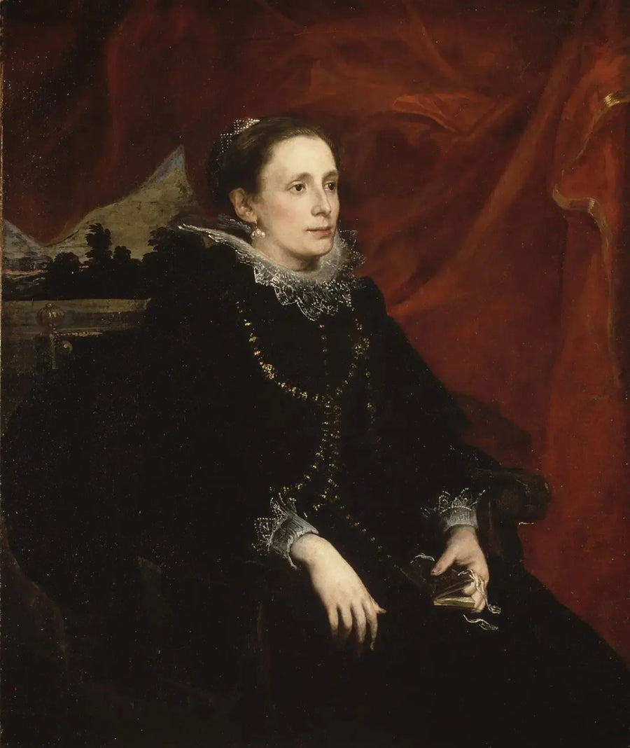 Porträtt av en kvinna, kallad markisen Durazzo - Antoine van Dyck