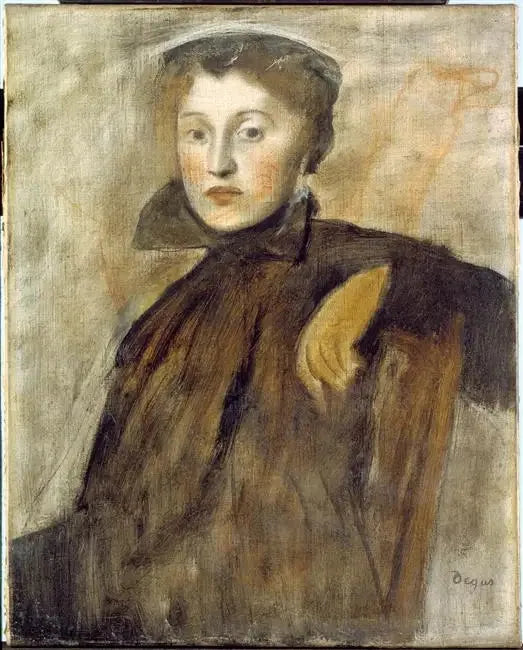 Porträtt av en kvinna - Edgar Degas
