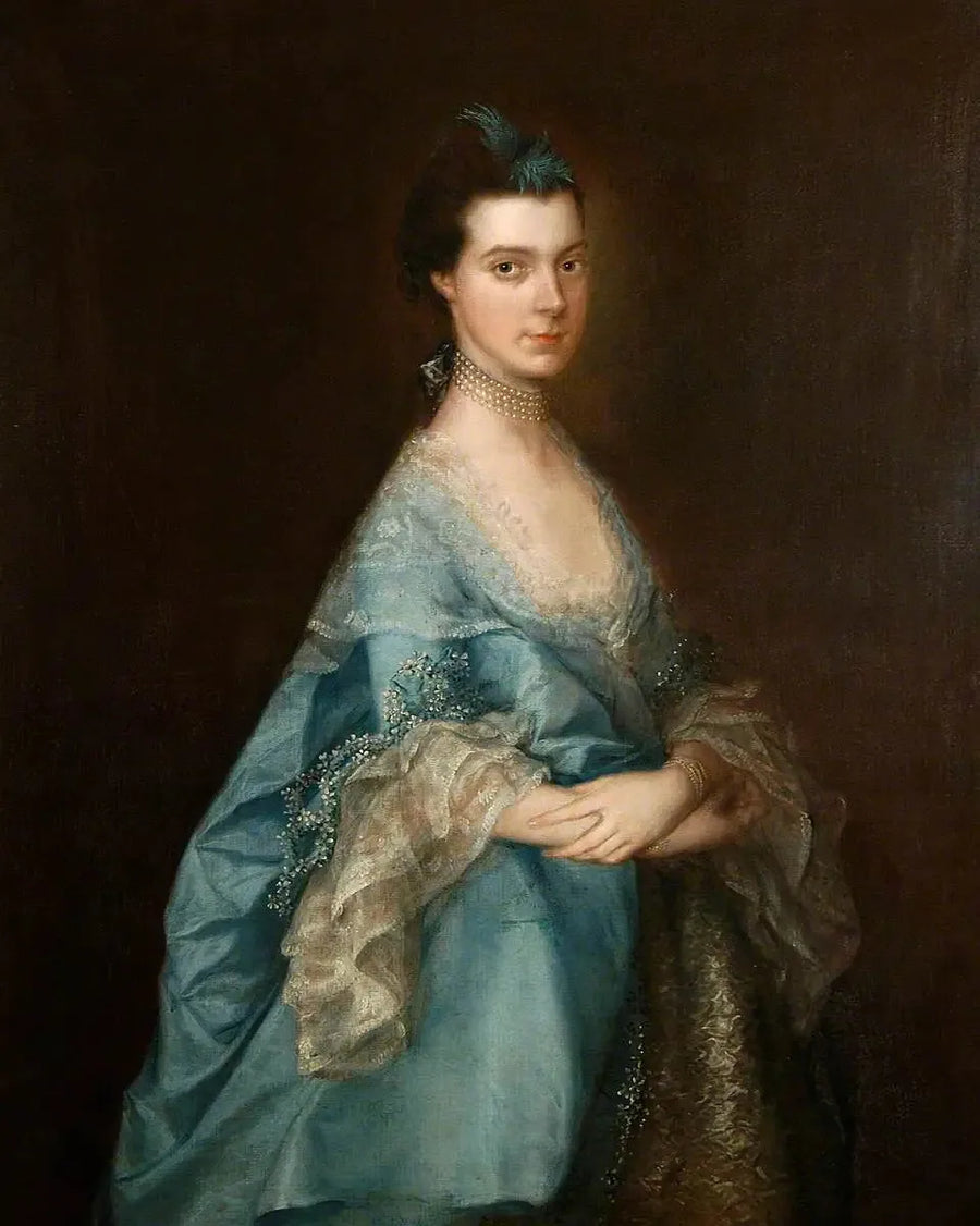 Porträtt av en kvinna i blått (tidigare känd som « Miss Edgar ») - Thomas Gainsborough