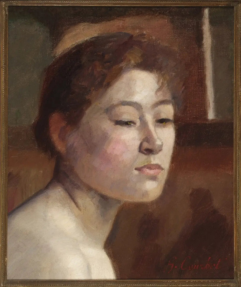 Porträtt av en kvinna - Gustave Courbet